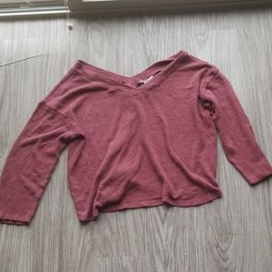 Sadie & Love off-the-shoulder thin knit sweater